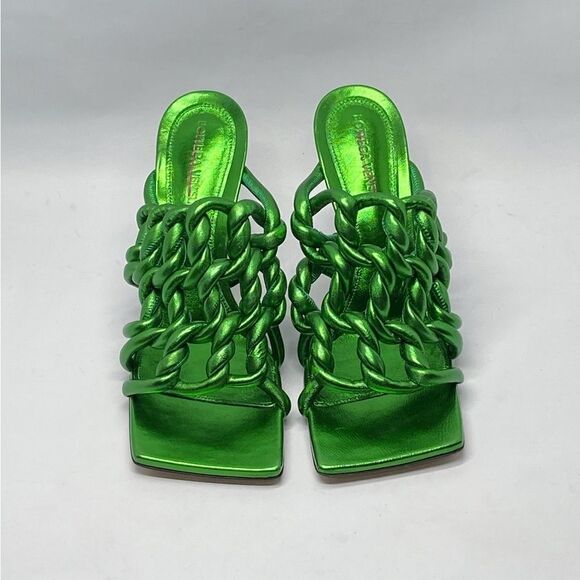 Bottega Veneta Reflection woven metallic leather mules size 38 - Picture 5 of 15